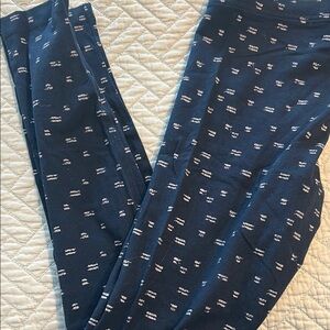 Old Navy Navy Blue Patterned Leggings